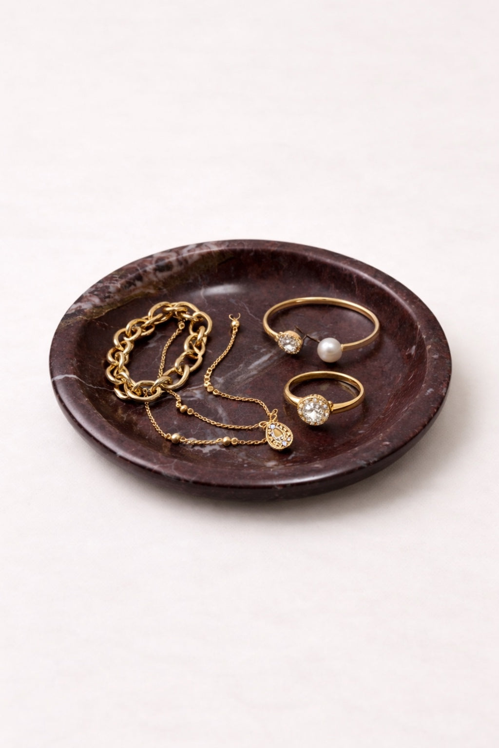 Dark Marble Catchall Tray