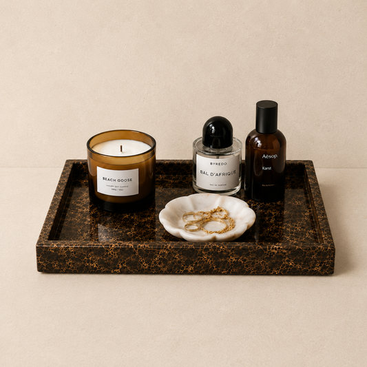 Brown Marble Large Tray