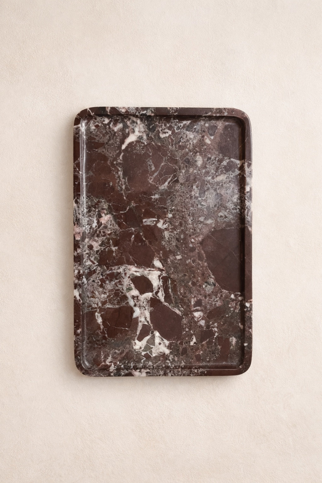 Large Burgundy Marble Tray