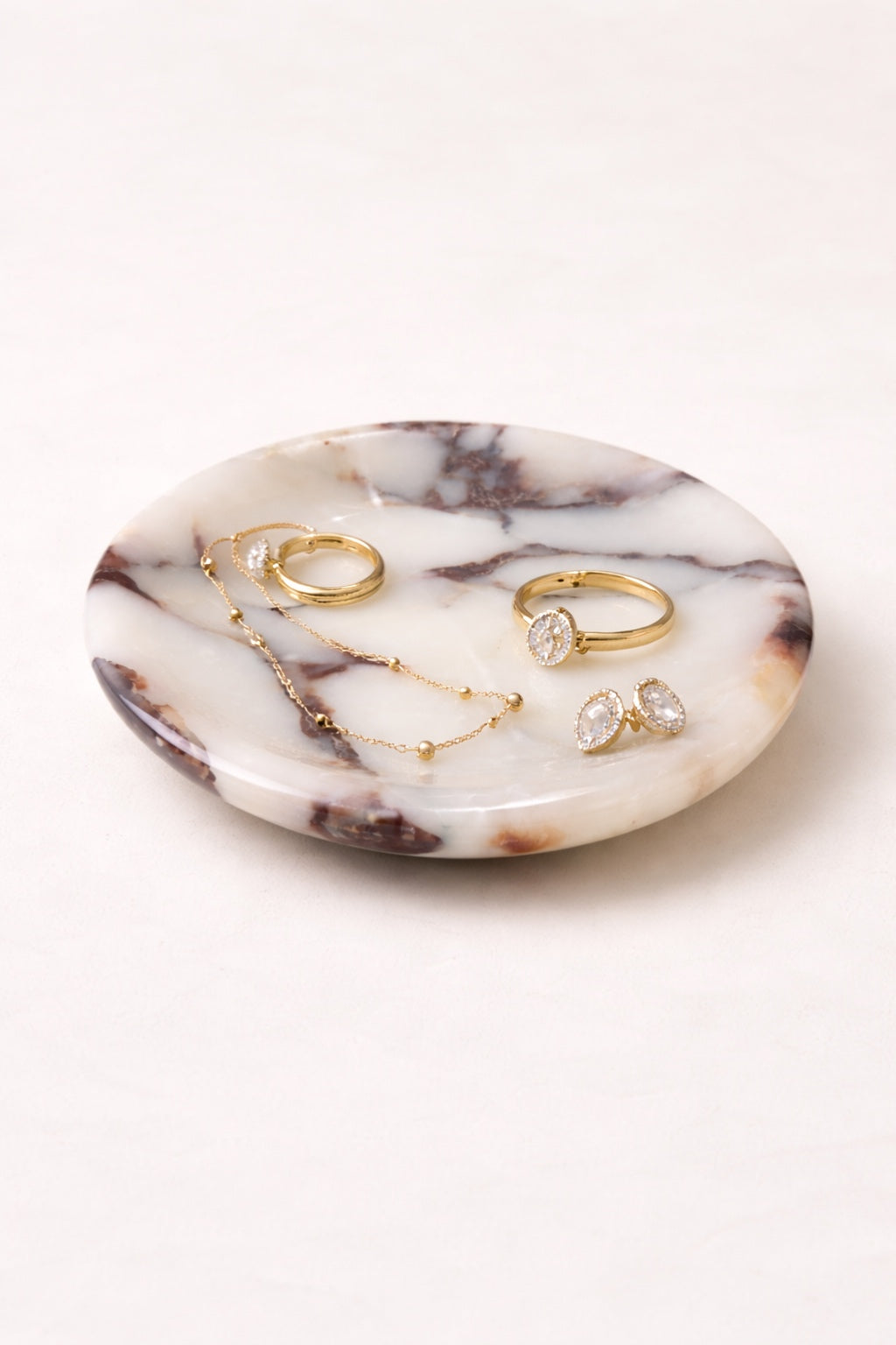 White Marble Catchall Tray