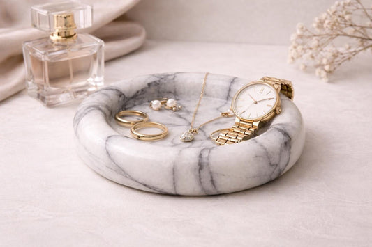 White Marble Catchall Tray
