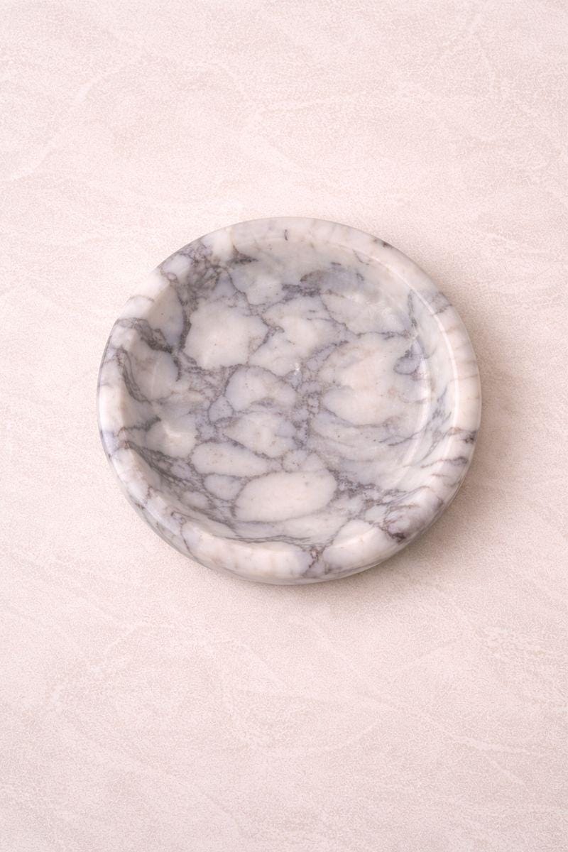 White Natural Marble Catchall Tray