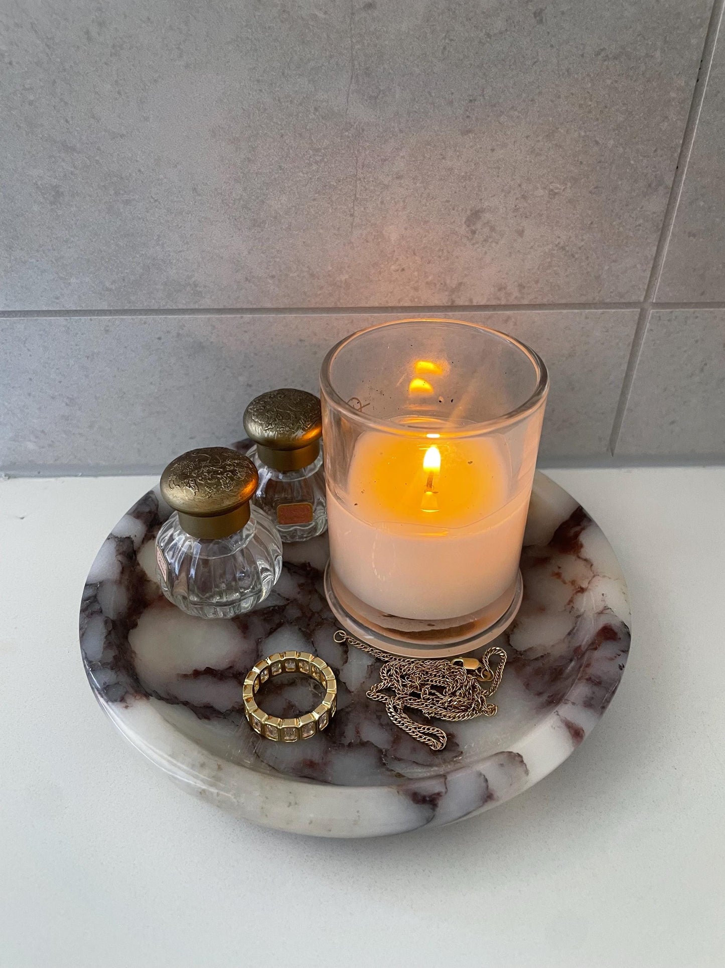 White Marble Catchall Tray
