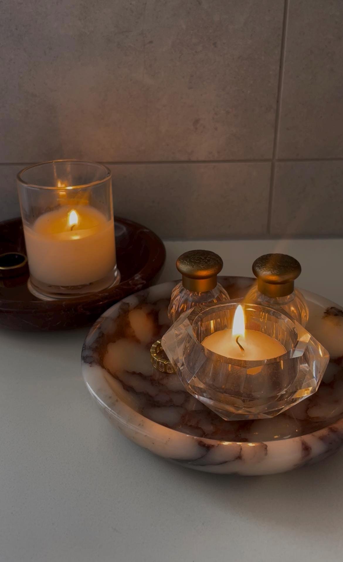 White Marble Catchall Tray