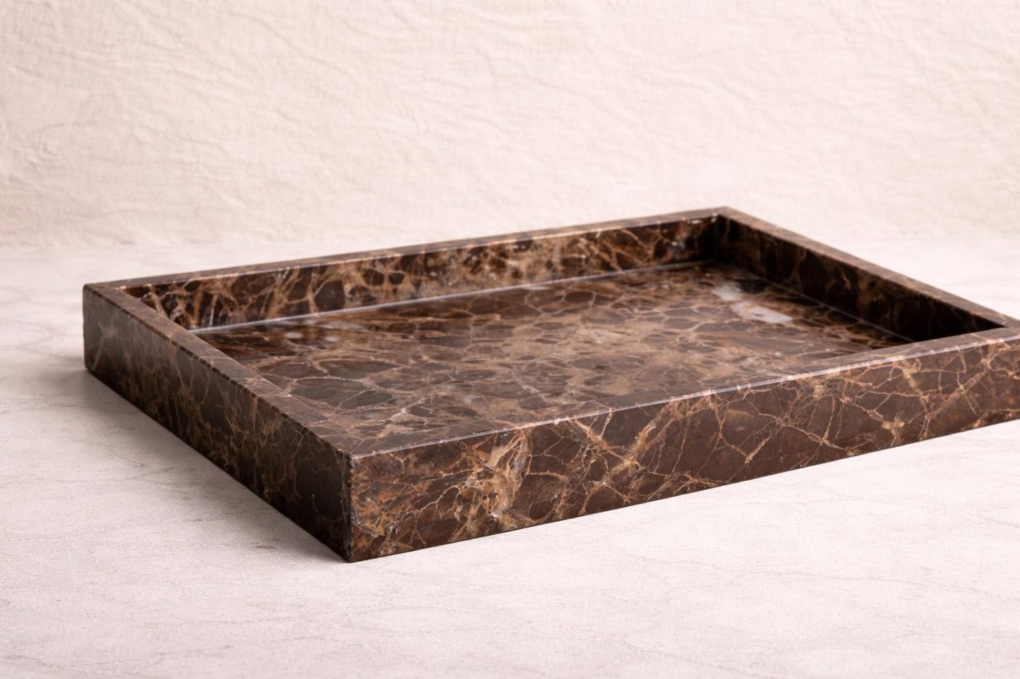 Large Brown Marble Serving Tray