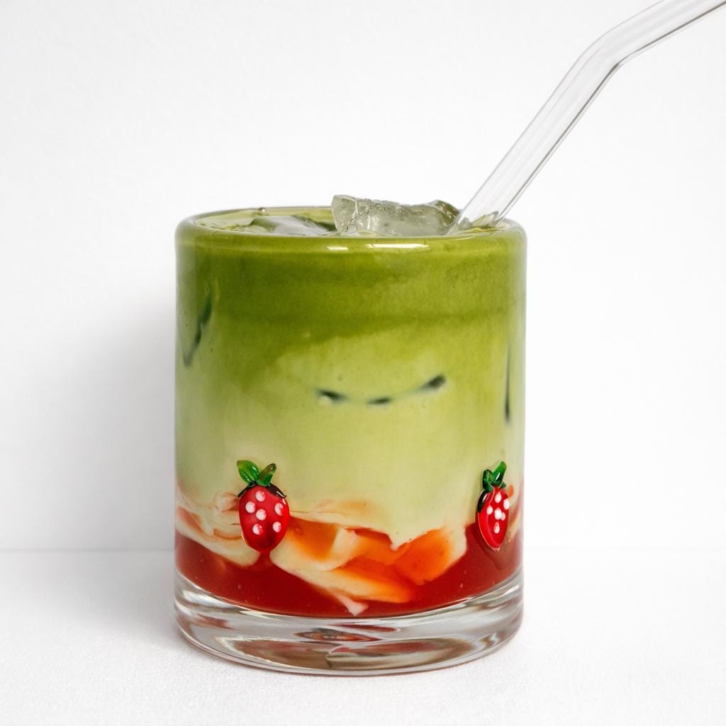 Strawberry Glass Tumbler